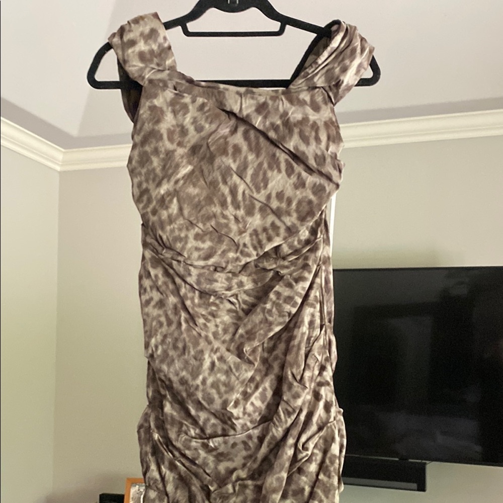 Nicole Miller Leopard Print Sleeveless Dress - Picture 9 of 10